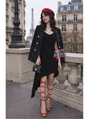 Jessica McClintock Gunne Sax Dress Vintage 90s Black y2k Fairy Goth Assymetrical